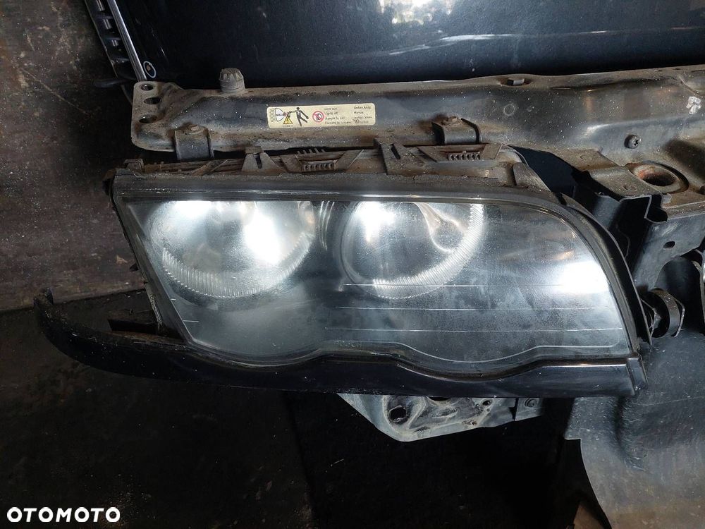 KOMPLETNY PRZÓD MASKA ZDERZAK BŁOTNIKI LAMPY BMW E46 303/9 COSMOSSCHWARZ - 15