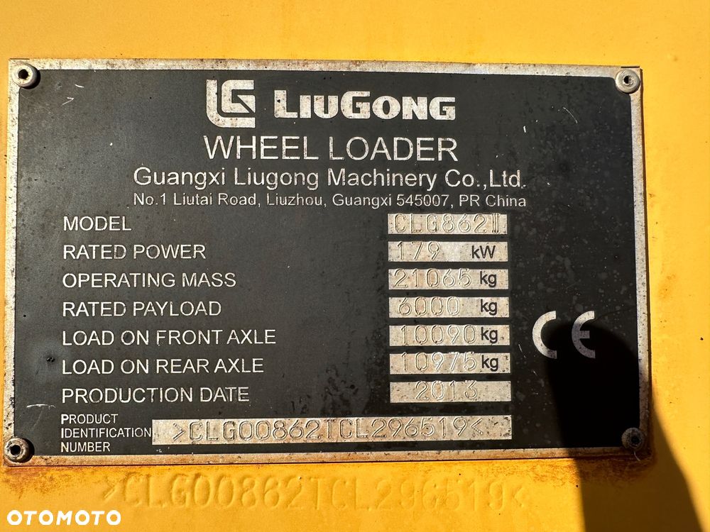 Liu Gong CLG862 lll Cat Liebherr JCB - 13