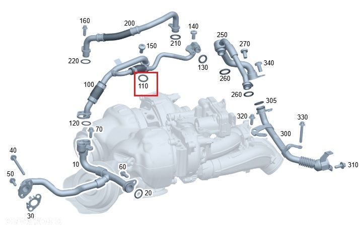 MERCEDES OM654 OM656 Uszczelka przewodu turbosprezarki 2.25x12MM - 2