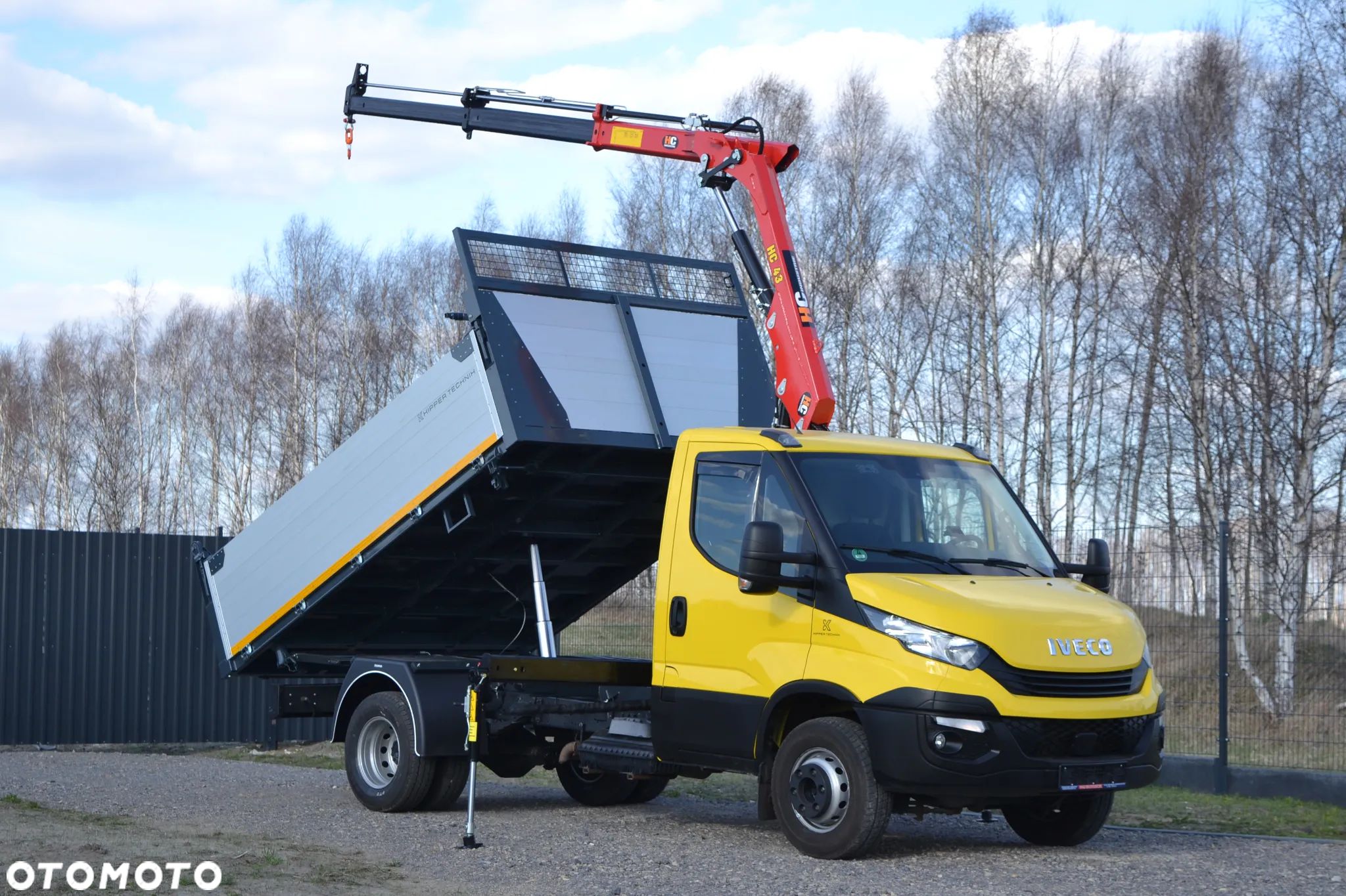 Iveco Daily 72-180 72C18 Nowy 3-stronny WYWROT Żuraw HDS Dźwig HC 45A2 Fassi Palfinger HMF Kiper Wywrotka - 1