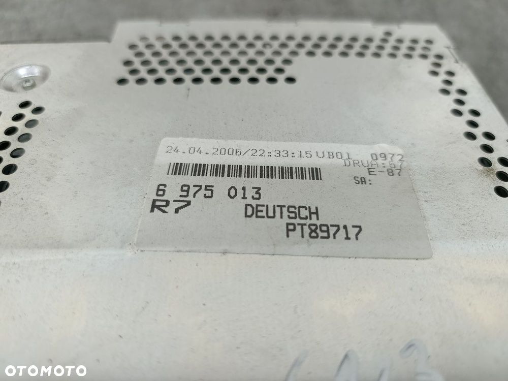 RADIO FABRYCZNE BMW 1 E87 6975013  RA697501302G  CD73 BMW  ALPINE - 8