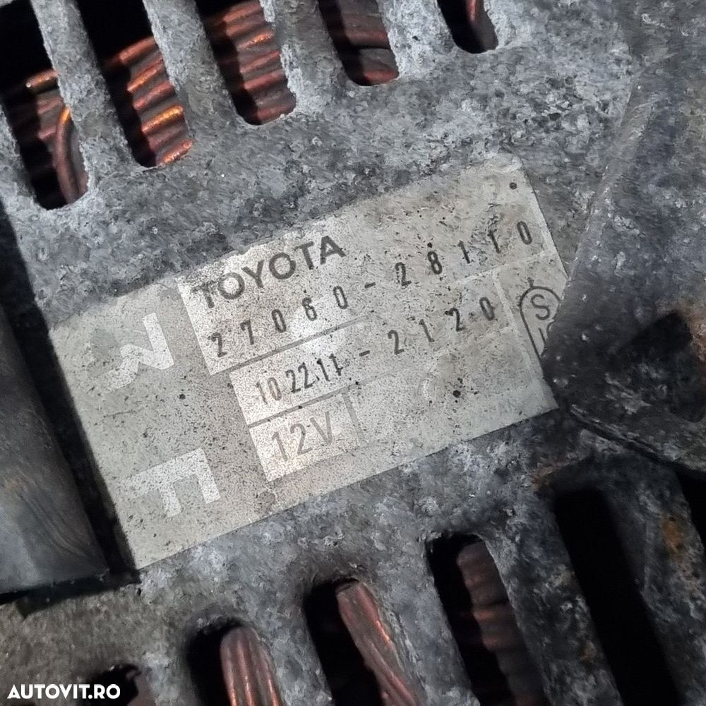Alternator Toyota RAV 4 II 2.0 Benzina 2002 - 2006 150CP 1998CC 1AZ - FE Euro4 (1408) ... - 6