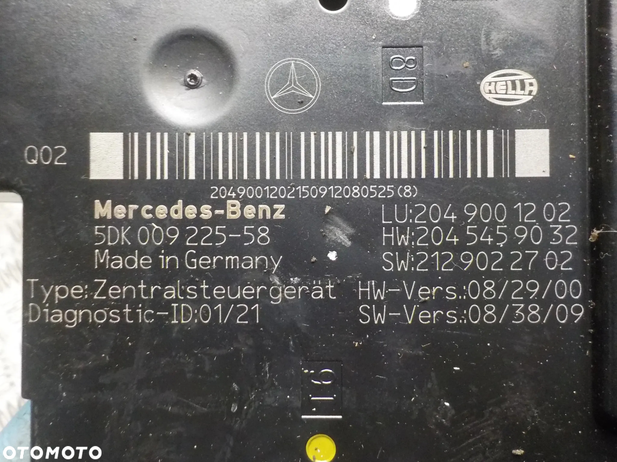 MERCEDES W204 2.2 CDI MODUŁ SAM 2049001202 - 3