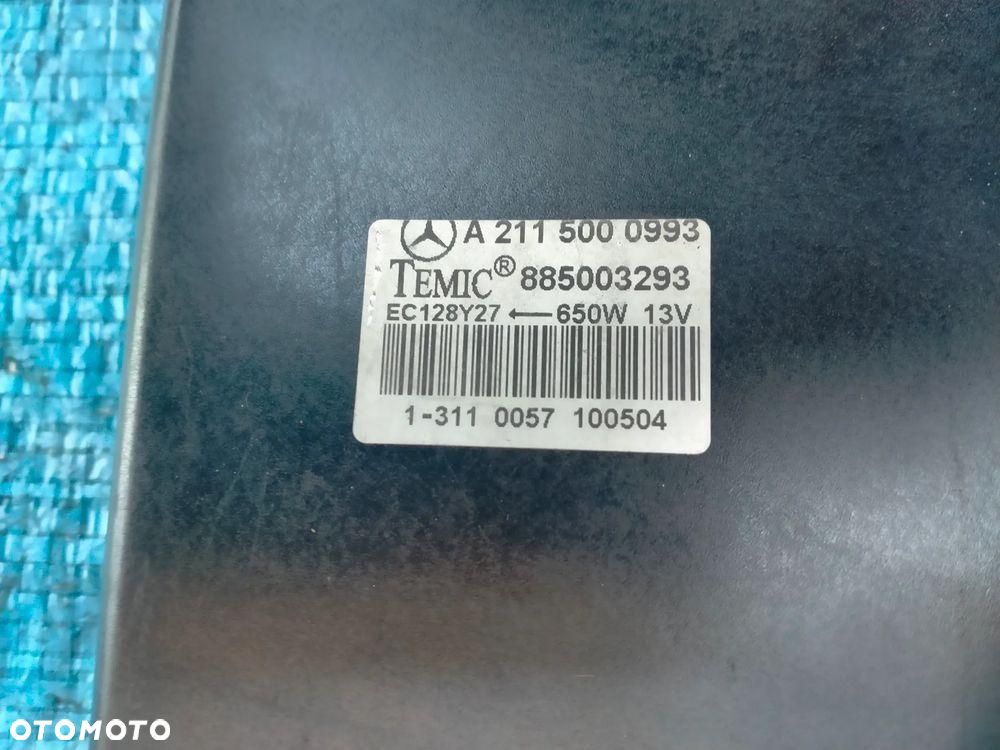 MERCEDES E klassa W211 3.2 CDI A2115000993 WENTYLATOR CHŁODNICY 885002036 - 3