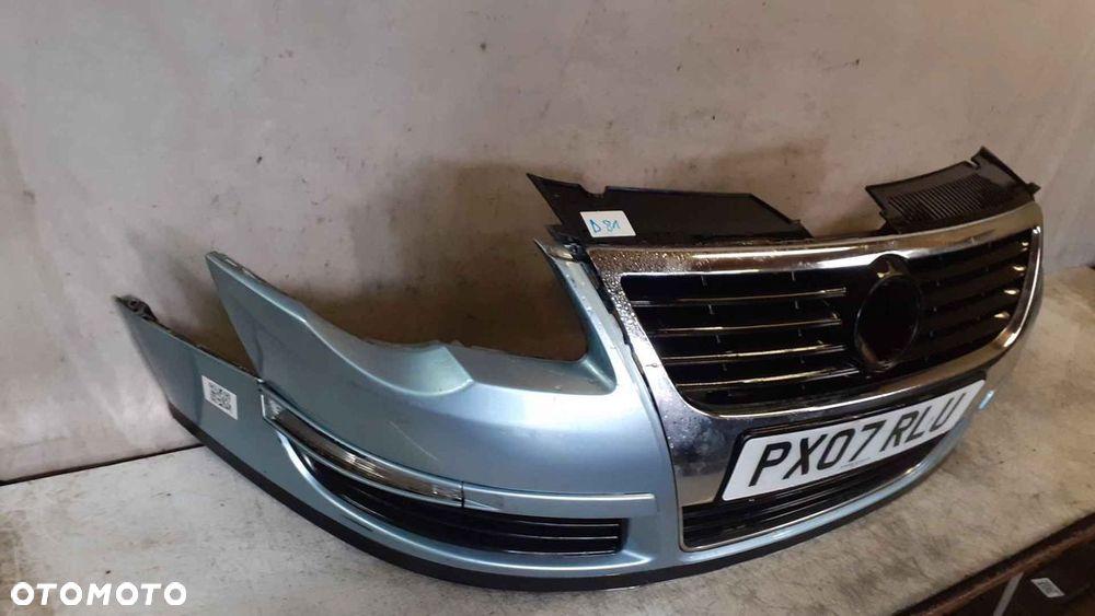 $ ZDERZAK PRZÓD PRZEDNI VW VOLKSWAGEN PASSAT B6 LB5M BŁĘKITNY - 4