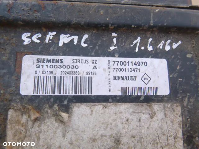 ZESTAW STARTOWY KOMPUTER STACYJKA CZYTNIK BSI RENAULT SCENIC I LIFT 1.6 16V 99-02 - 9