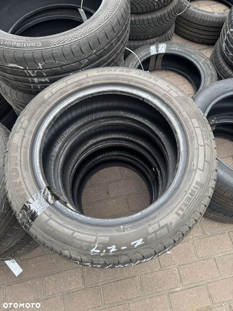Komplet opon letnich 195/60/16c PIRELLI Używane F-Vat - 3