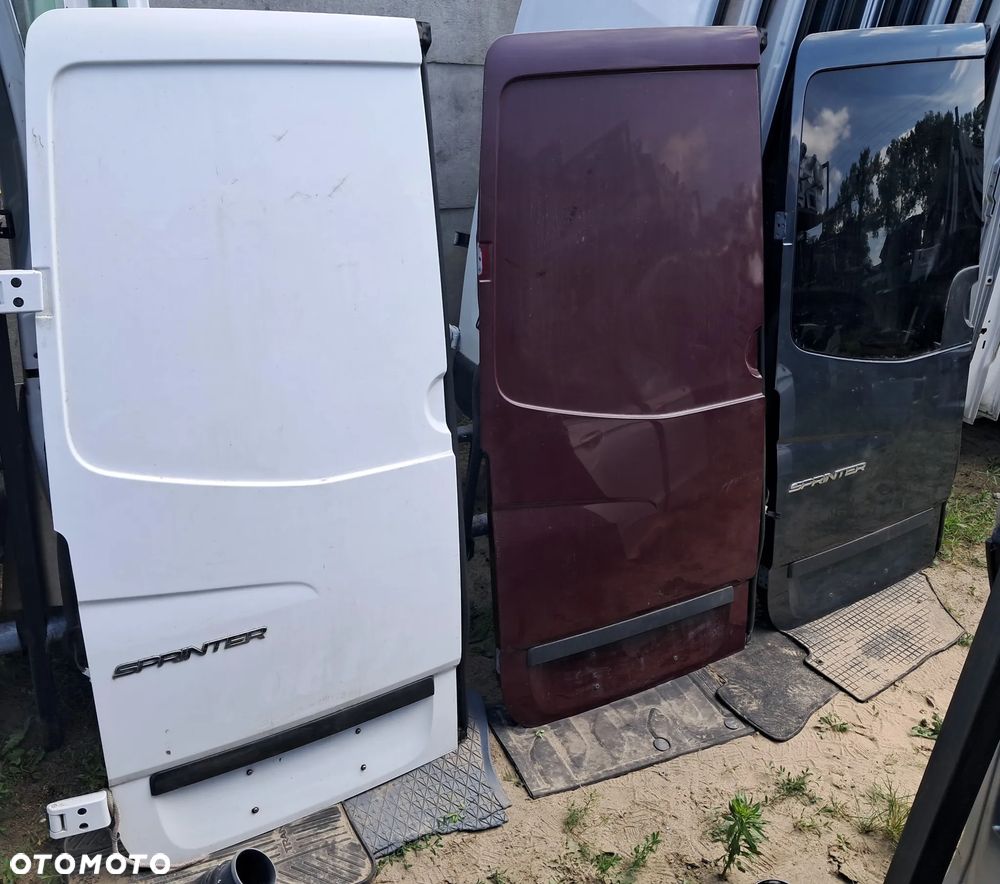 Drzwi Tył Tylne Lewe Niskie Z Szybą Lub Bez Biale Bordowe Grafitowe Mercedes Sprinter 906 Volkswagen Crafter - 2