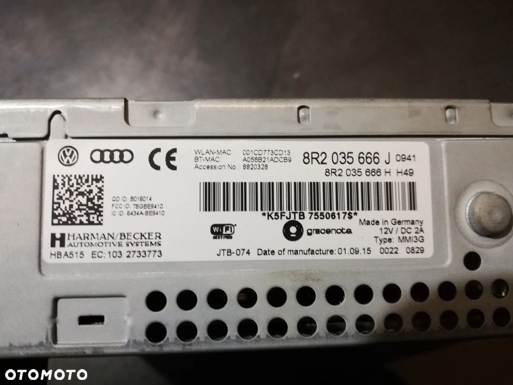 CZYTNIK NAWIGACJI MMI CD AUDI MULTIMEDIA 8R2035666J AUDI A5 8T Q5 A4 B8 - 4