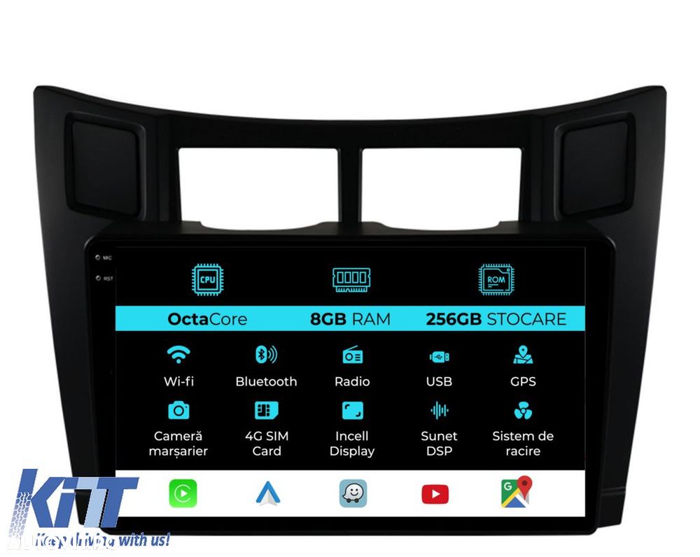 Navigatie Dedicata Toyota Yaris (2005-2011), 9Inch, 8Gb Ram, 256Gb Sto - 1