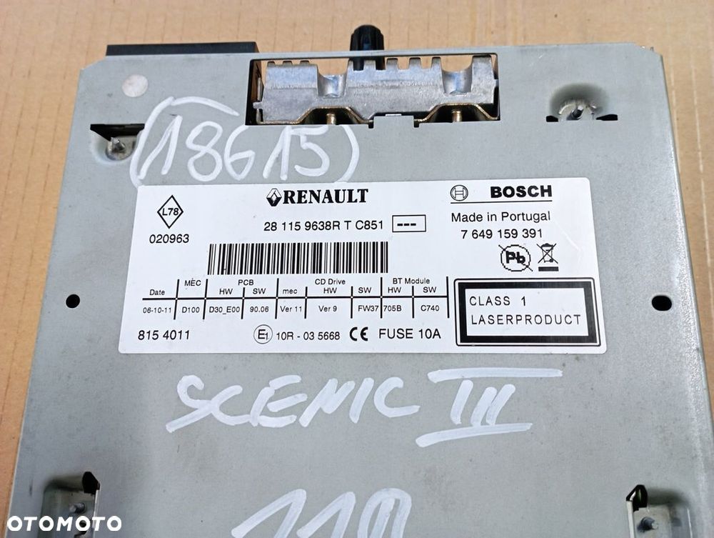 RENAULT SCENIC III 3 RADIO 281159638R - 3