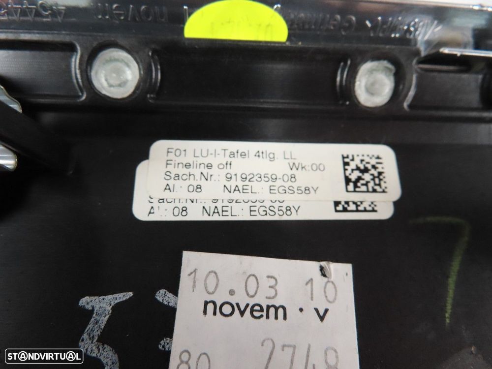 Friso do tablier em Madeira Natural Direito Seminovo/ Original BMW 7 (F01, F02,... - 4