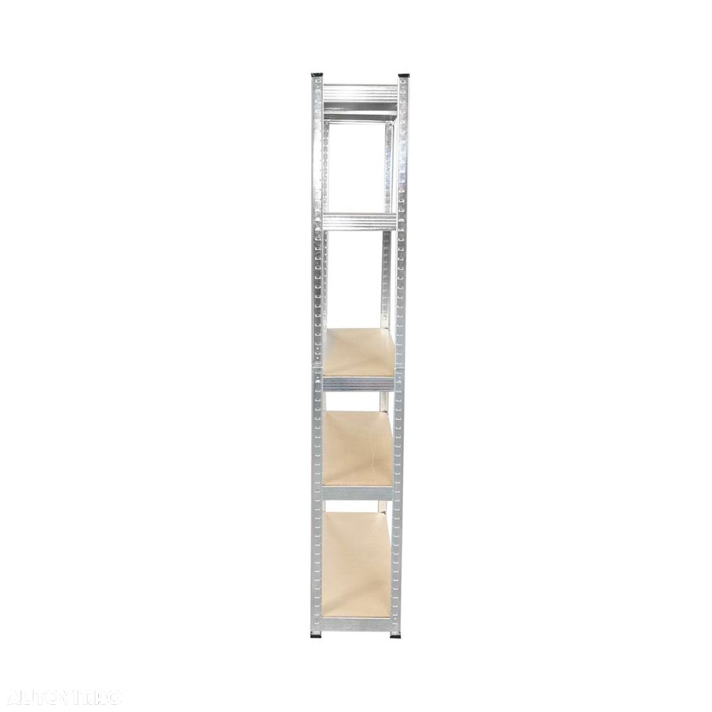 Raft metalic cu 5 polite MDF, 180x90x50cm, 175kg/polita, montaj fara suruburi, galvanizat - 3