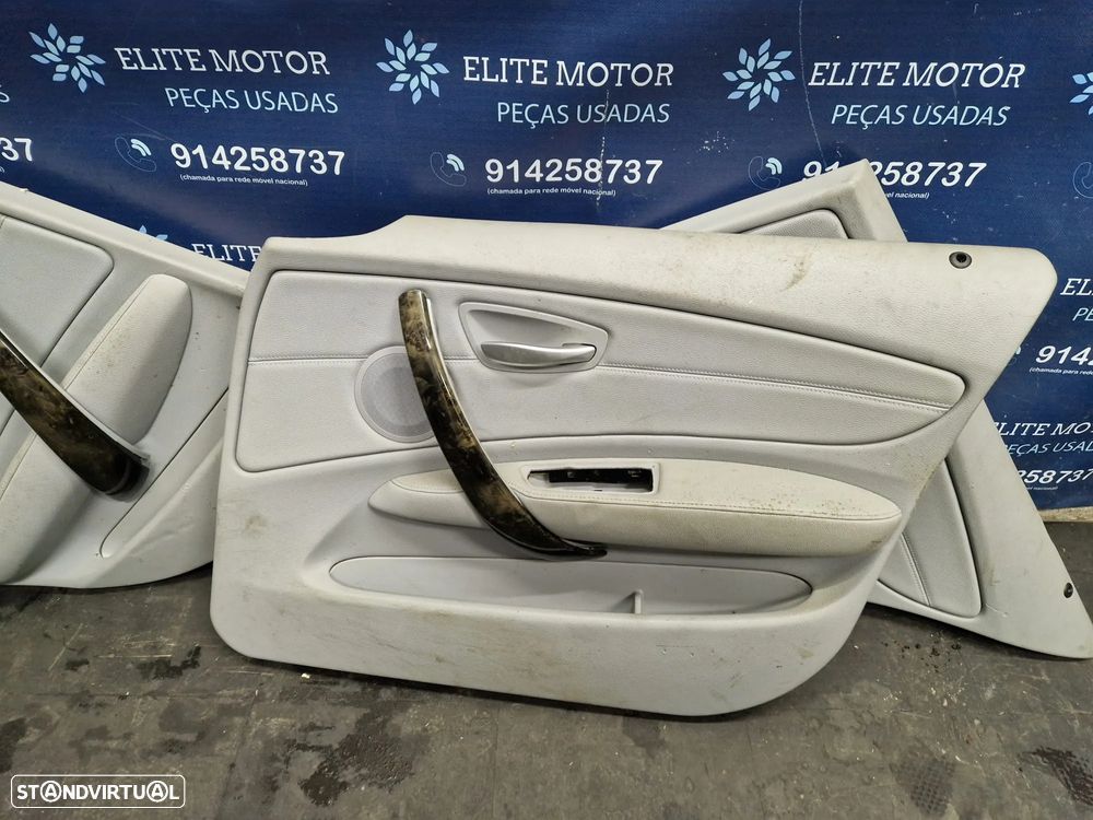 Jogo de bancos usados BMW SERIE 1 PACK M 5 PORTAS BMW E87 E81 PELE CINZA QUARTELAS - 13