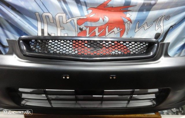 Para-choques frontal honda civic 1999-2001 2 / 3 / 4 portas em plástico ABS - 11
