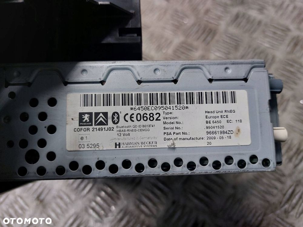 RADIO ODTWARZACZ + WYŚWIETLACZ CITROEN C5 II 9664993180 96661984ZD - 8