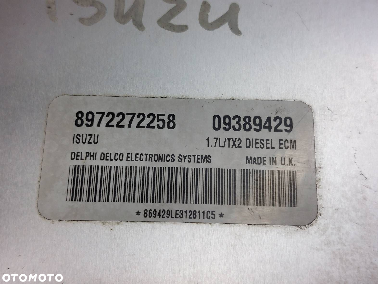 ZESTAW STARTOWY OPEL ASTRA G 1.7 DTI 09389429 8972272258 24445098 - 2