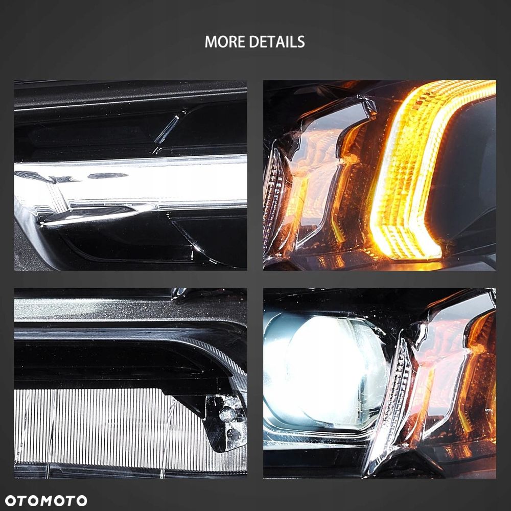 reflektor lampa kpl 2szt full led black toyota hilux 8 viii n120 lift 2021- - 9