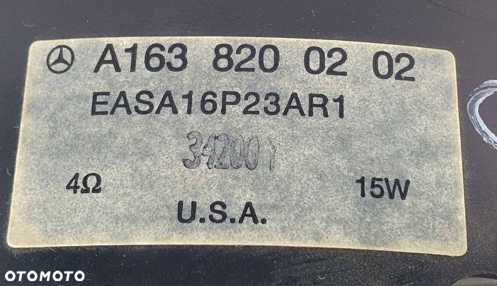 GŁOŚNIK MERCEDES ML W163 A1638200202 - 4