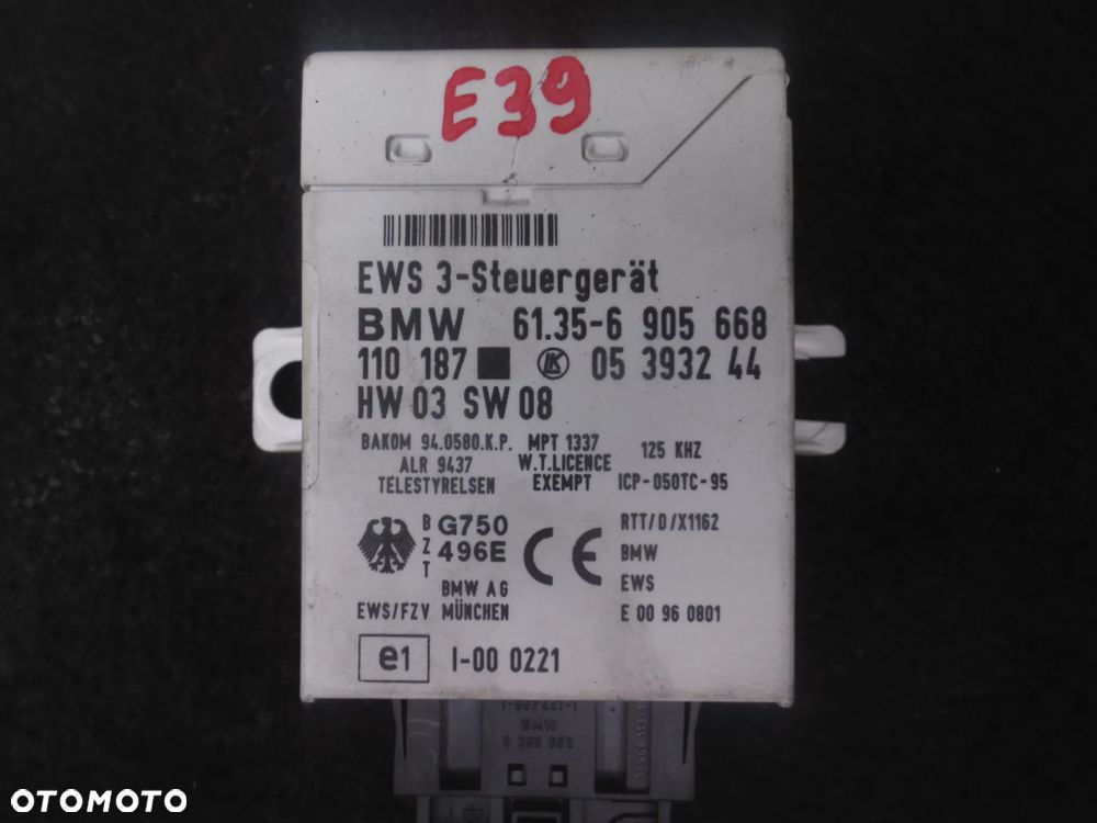 MODUŁ IMMO BMW E38 E39 6905668 61356905668 + WTYCZKA INSTALACJA - 2