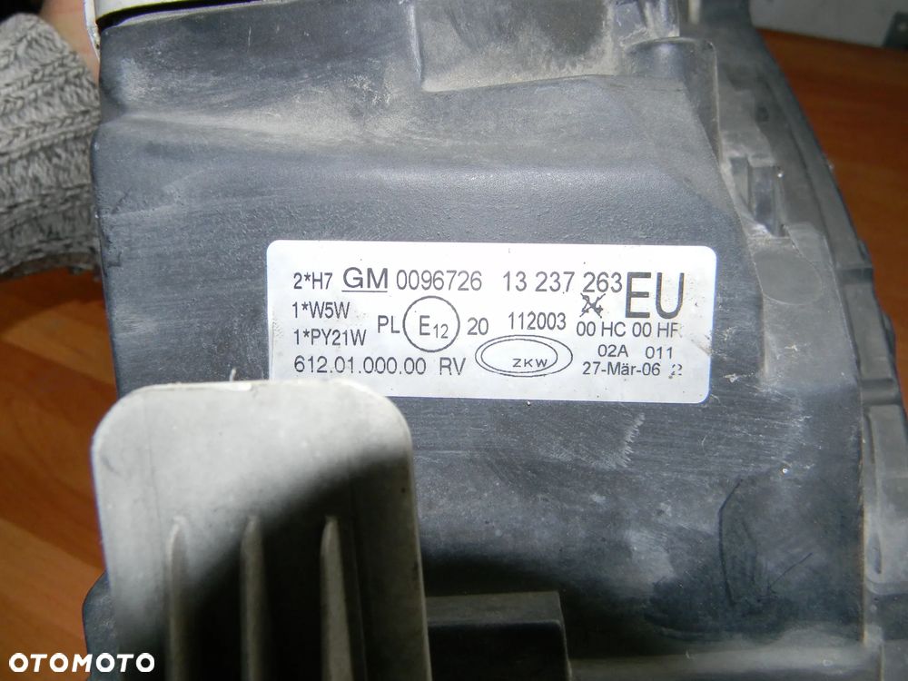 lampa lewa soczewkowa OPEL CORSA C COMBO LIFT VALEO  EUROPA - 6