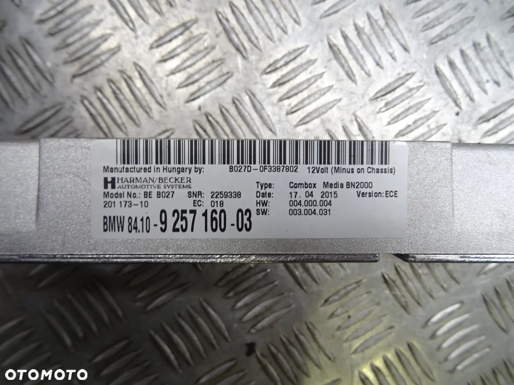 BMW X1 E84 LIFT 12-15 18I  MODUŁ STEROWNIK COMBOX 9257160 - 6