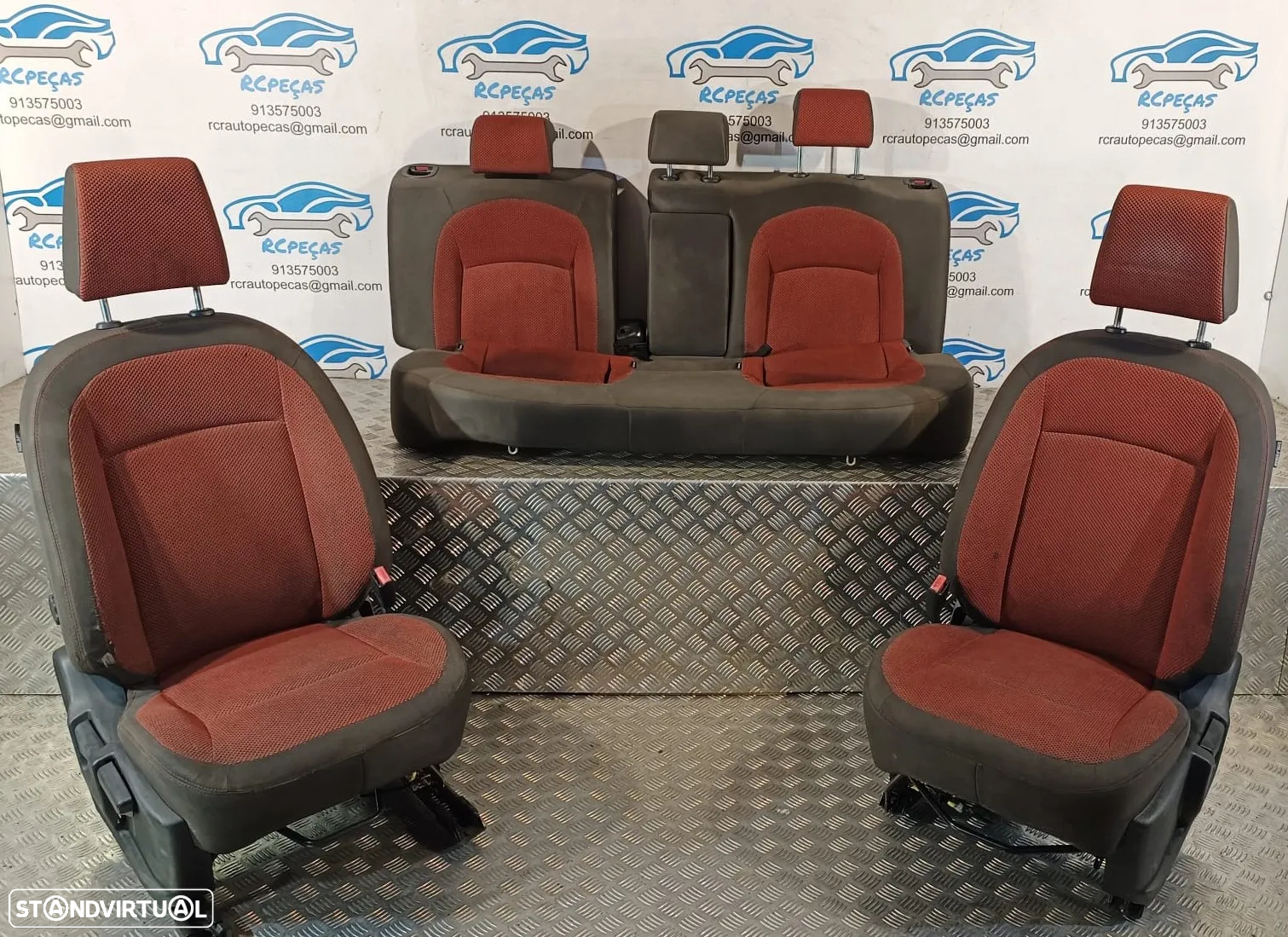 BANCO BANCOS NISSAN QASHQAI I 1 MK1 J10 NJ10 JJ10E TECIDO AIRBAG FRENTE FRONTAL TRASEIRO TRÁS - 3