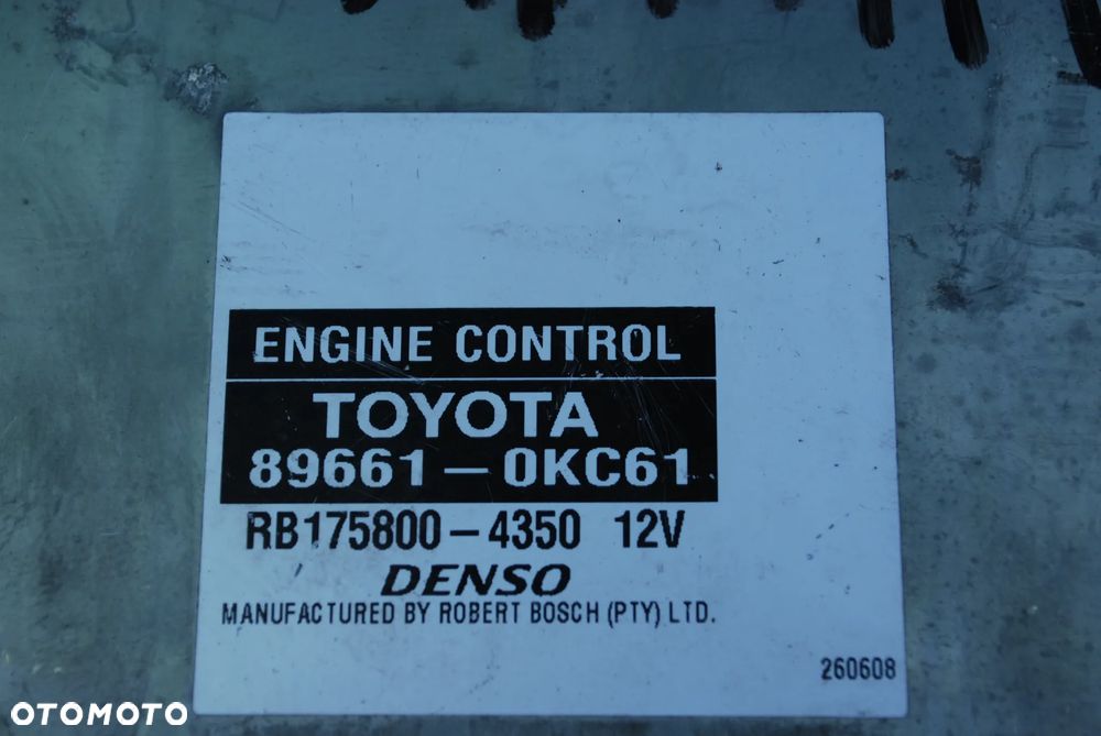 TOYOTA HILUX (AN10, AN20, AN30) STEROWNIK MODUŁ ECU 89661-0KC61 - 2