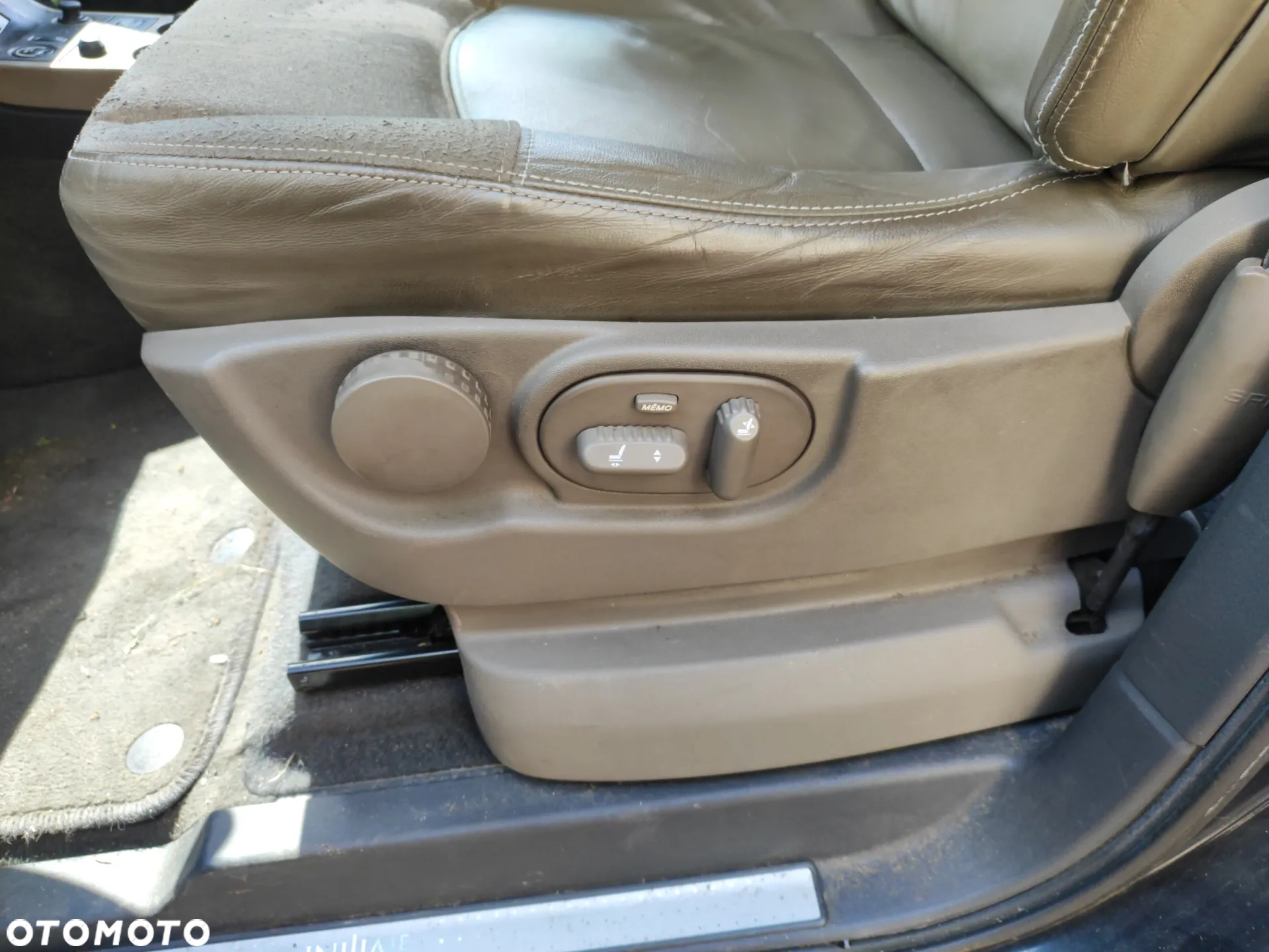 Fotel przedni przód lewy SZARA skóra z alcantarą sterowany elektrycznie do Renault Espace IV 4 03-06r GRAND - 4