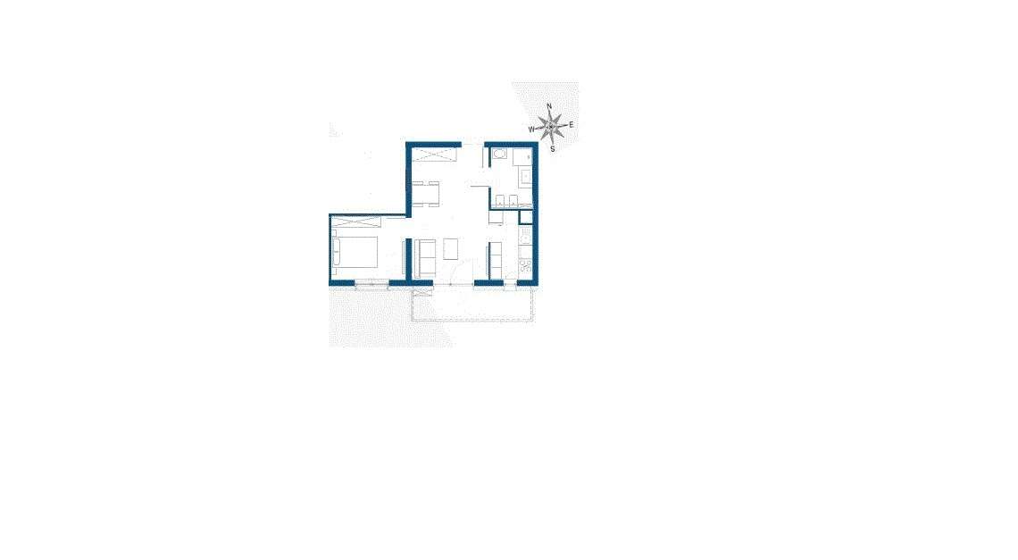 Nowy apartament w nowym budynku na terenie zamkniętym, 2 pokoje-gotowy