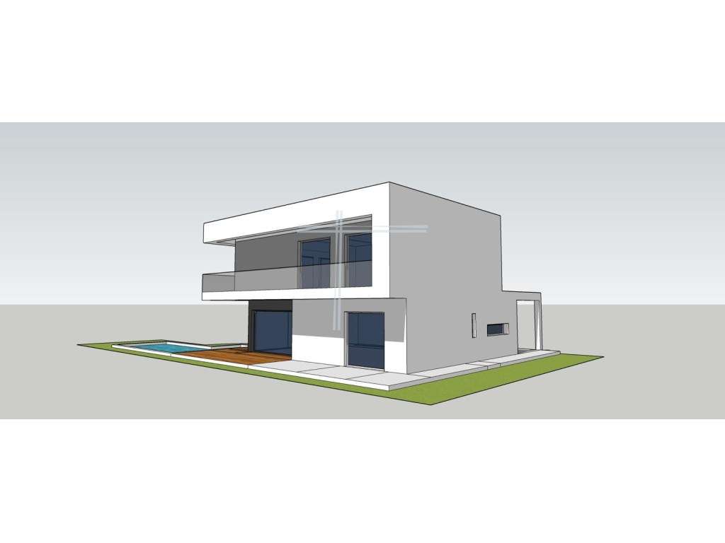 Moradia isolada T4, arquitetura contemporânea com piscina - Aroeira - Grande imagem: 2/12