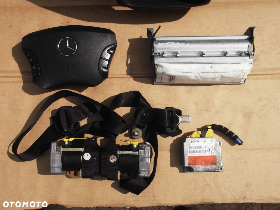 MERCEDES S-KLASA W220 KONSOLA DESKA PODUSZKI KOMPLET ORYGINAŁ EUROPA - 3