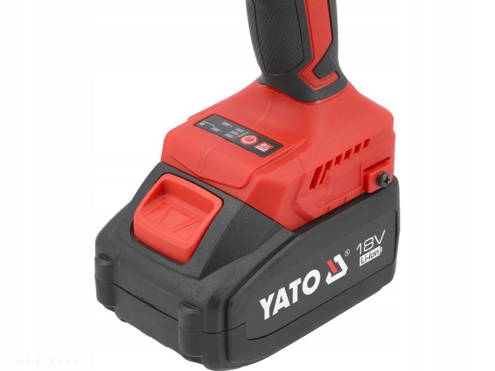 YATO KLUCZ UDAROWY AKUMULATOROWY BEZSZCZOTKOWY 18V 350NM  2x4Ah NASADKA - 7