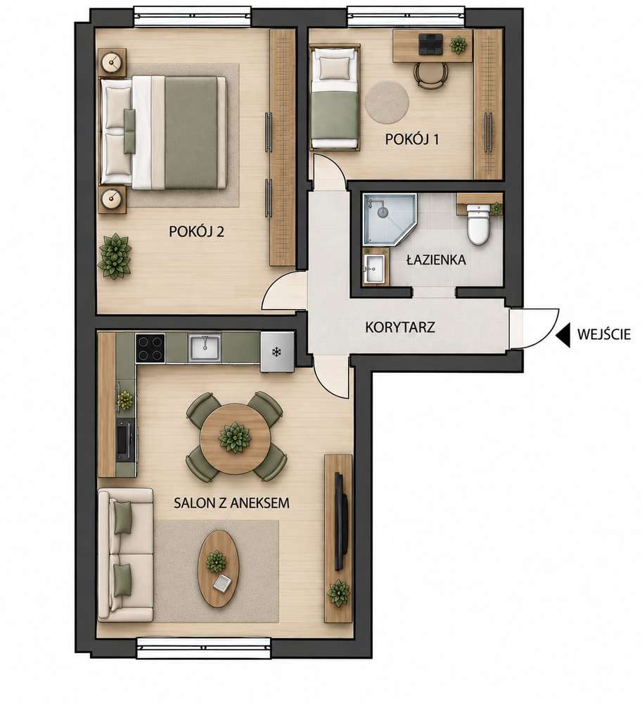 Mieszkanie na sprzedaż, 3 pokoje, 49 m², Radzionków