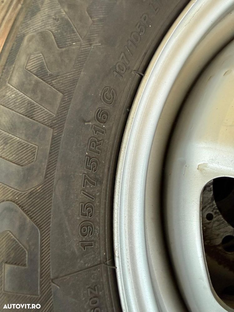 JANTE OTEL + ANVELOPE VARA  IVECO AXA DUBLA , ORIGINALE - 3