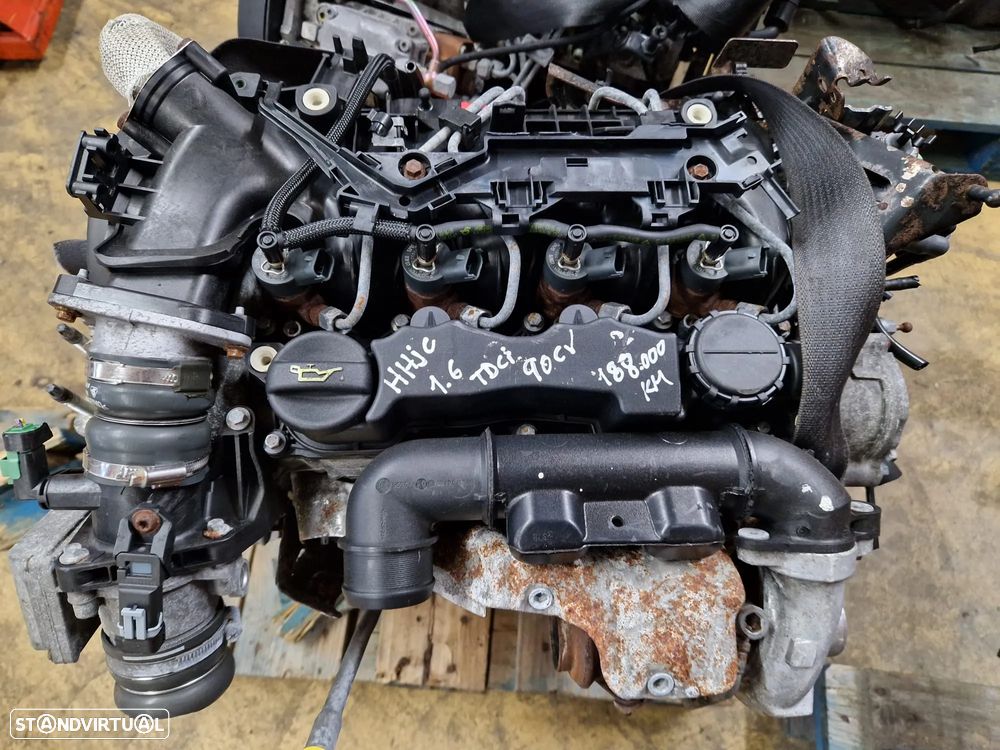 Motor usado HHJC FORD FIESTA 1.6 TDCI 90CV HHJB HHJA G8DA G8DB FOCUS CMAX - 1