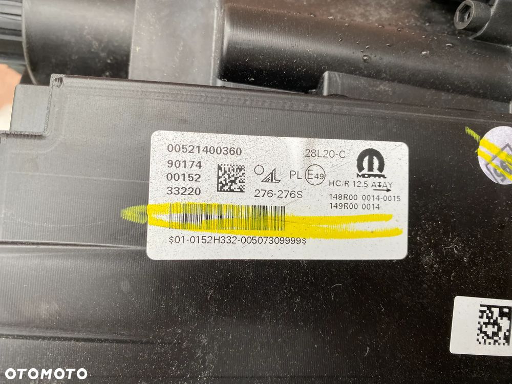 nowa lampa fiat 500E lewa eu cała - 6