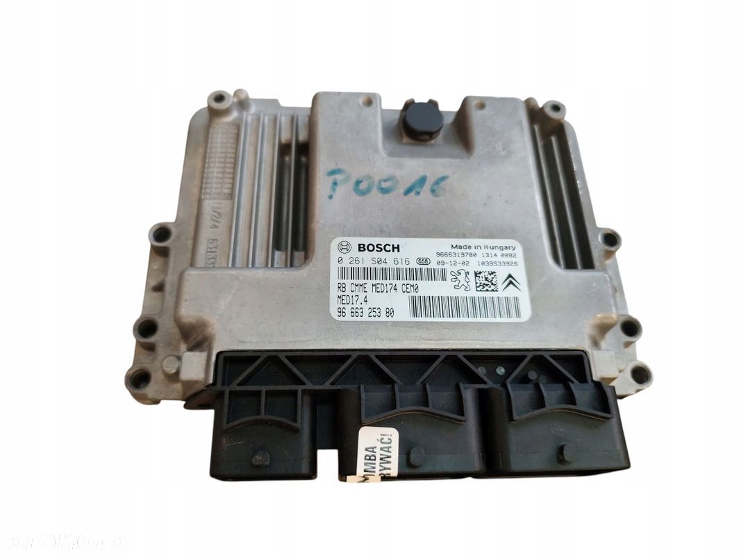 KOMPUTER STEROWNIK SILNIKA CITROEN C5 III X7 1.6 THP 9666325380 0261S04616 - 1