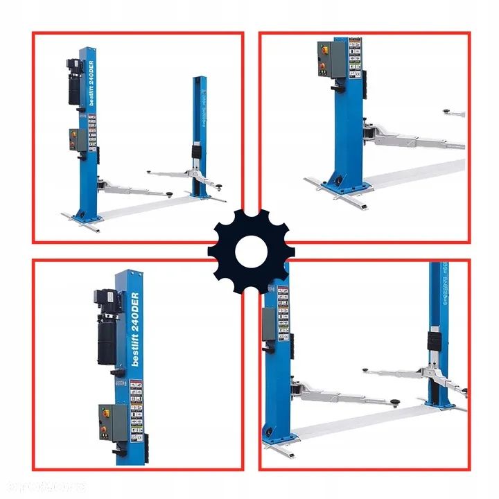 Podnośnik samochodowy dwukolumnowy Bestlift 240DER na ramie 4T - 6
