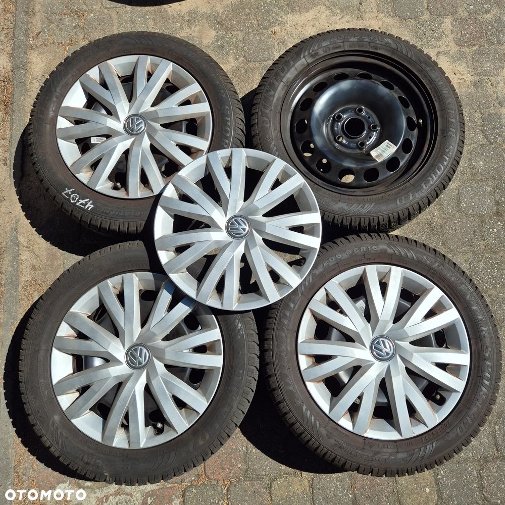 ZIMA KOŁA 205/55 R16 VW GOLF CADDY PASSAT AUDI A3 A4 OCTAVIA LEON TOURAN - 1