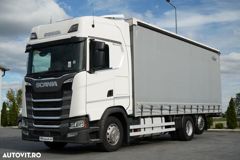 Scania S 450 / CORTINĂ 7,7 M / 60 M3 / SOLO / 6X2 / AXĂ RIDICATĂ / 2019 / - 3