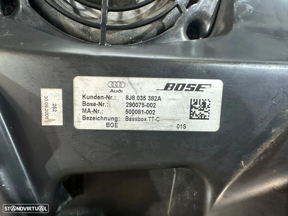 .Subwoofer Som Audio Colunas Original Bose Audi TT 8J 8J8035382A 2006 - 2014 - 1