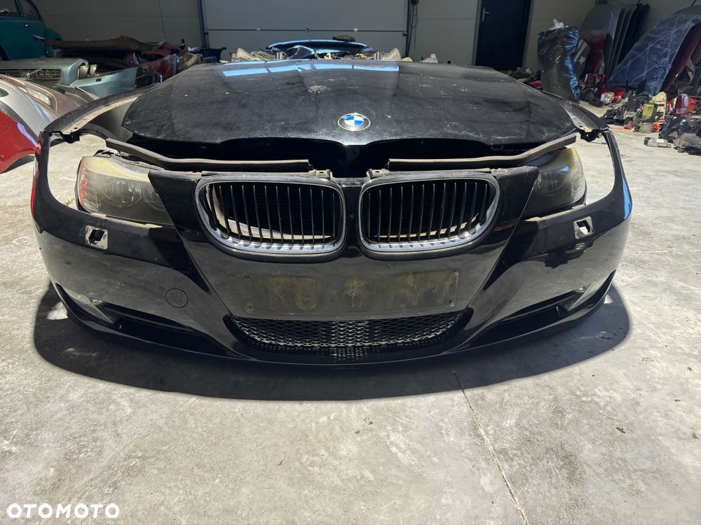 PRZÓD KOMPLETNY ZDERZAK MASKA PAS REFLEKTOR BMW E90 E91 LIFT BLACK SAPPHIRE - 3