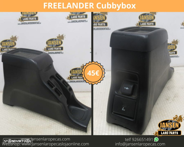 Land rover freelander cinza cubby box Apoio Braco preto