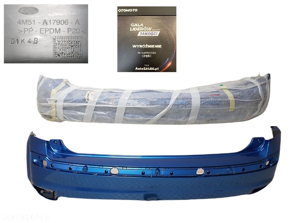 FABRYCZNIE NOWY ORYGINALNY ZDERZAK TYLNY TYŁ 4xPDC FORD FOCUS MK2 II 2 HB  03-08 BLAU 4m51-a17906-a - 1