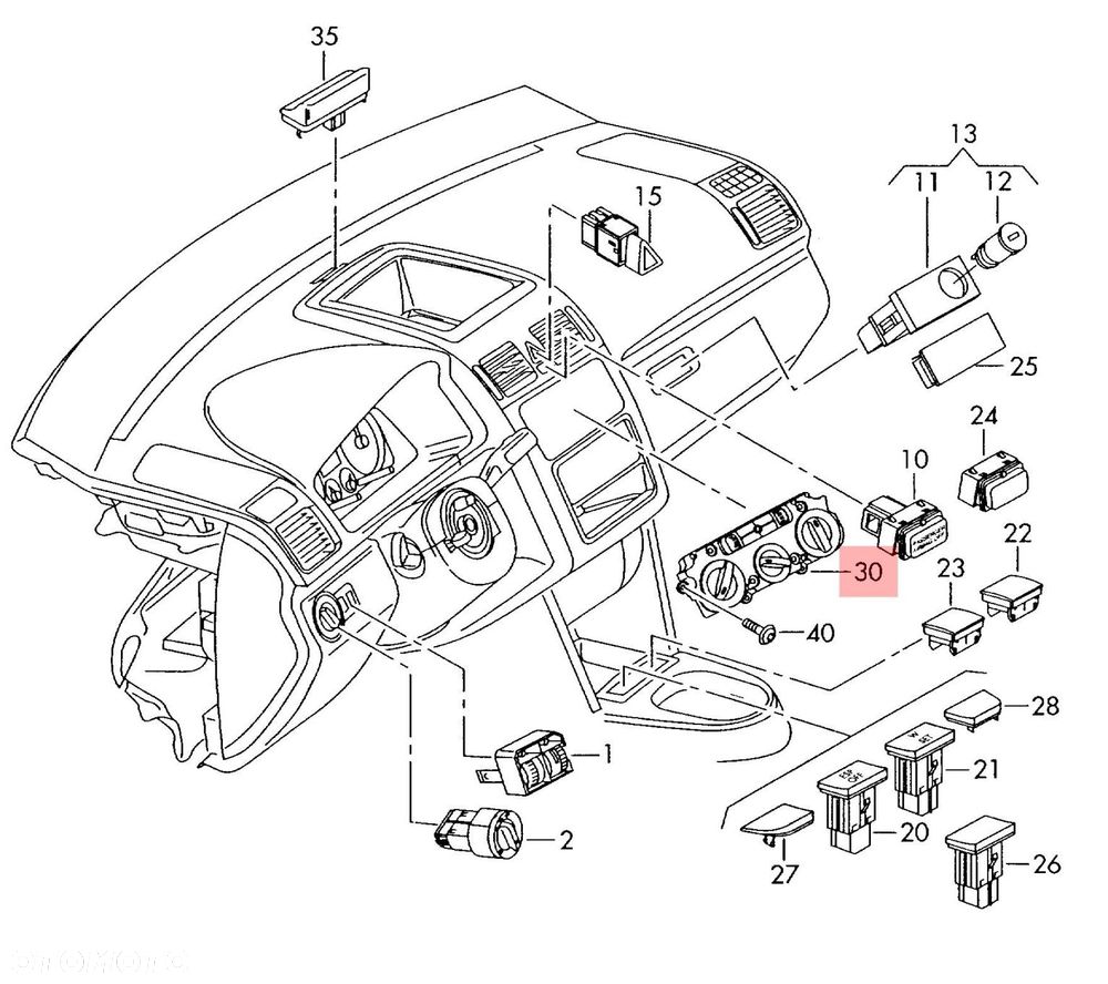 PANEL STEROWANIA NAWIEWU VW JETTA V 1K0907044BC - 2
