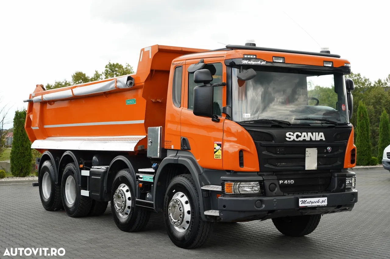 Scania P 410 / 8x4 / BASCULATOR SPATE / SARCINĂ UTILĂ 21 TONE / ANVELOPE 100% - 11