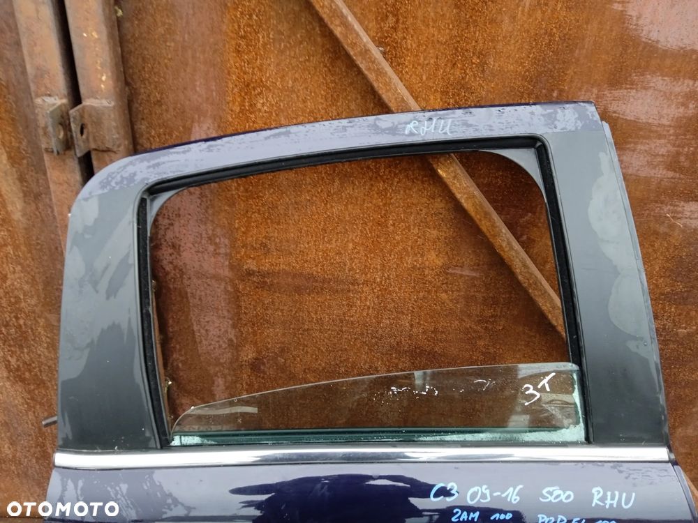 DRZWI PRAWE TYLNE CITROEN C3 09-16 ZAMEK KLAMKA PODNOŚNIK ELE. SZYBA KOD KOLORU RHU - 4