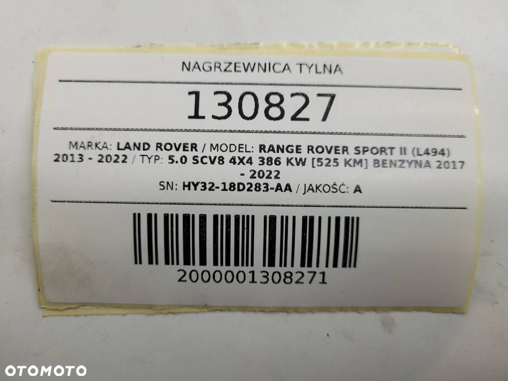 NAGRZEWNICA TYŁ HY32-18D283-AA RANGE ROVER II 2018 L494 EUROPA - 15
