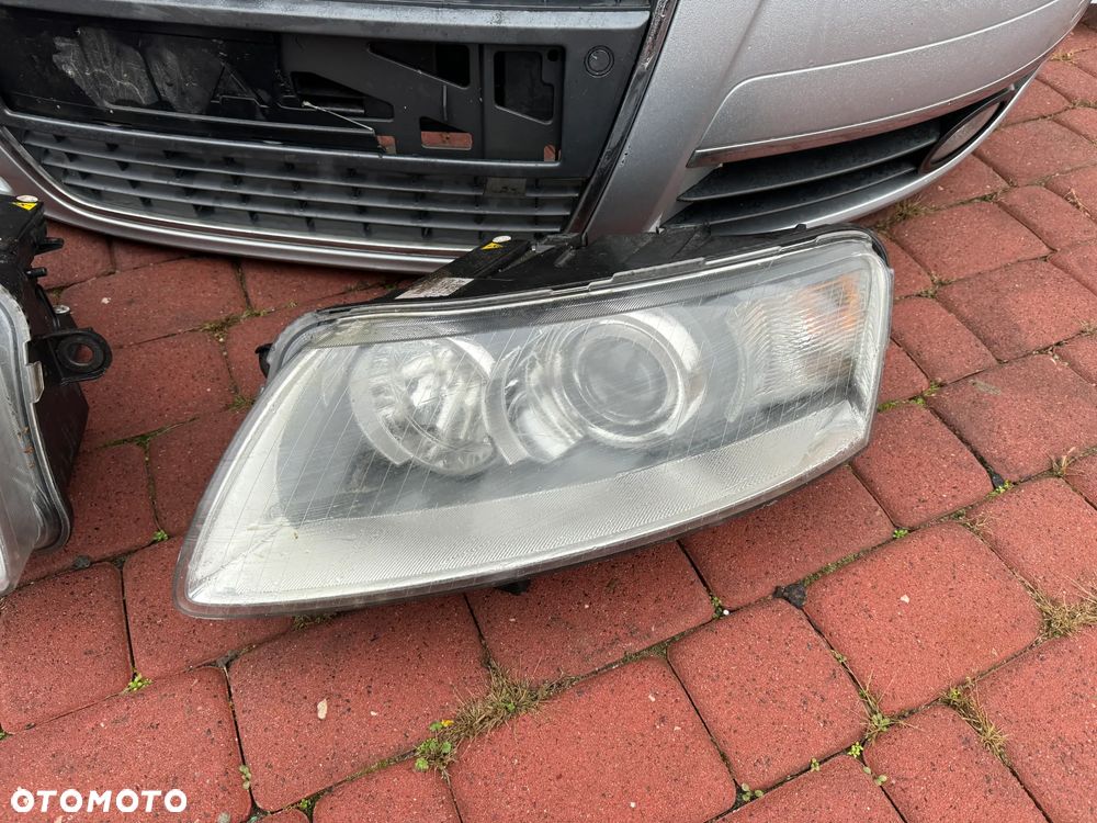 PRZÓD KOMPLETNY ZDERZAK PAS MASKA XENON AUDI A6 C6 LZ9Y - 8